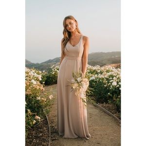 Show Me Your MuMu Jenn Maxi Dress in Soft Beige